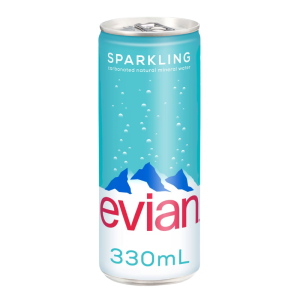 Evian Water Spark Can 330ml 24x330ml